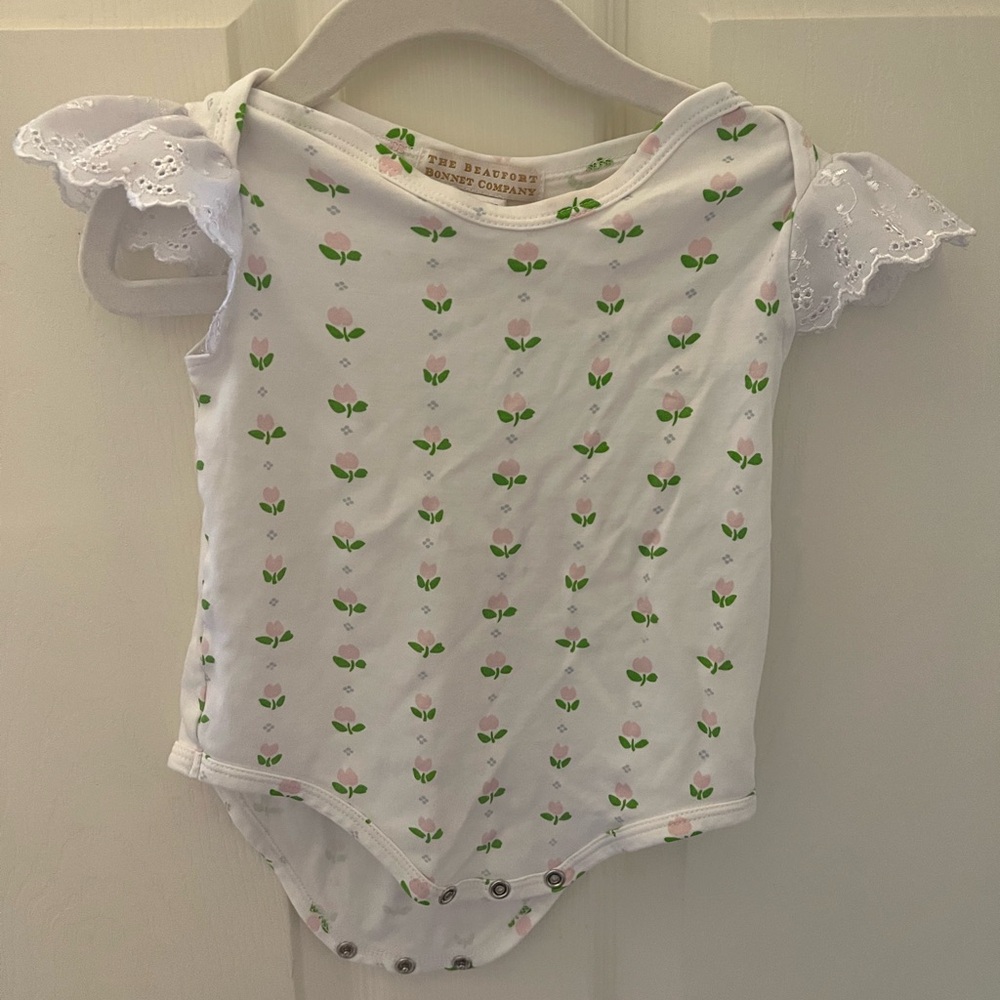Beaufort Bonnet Lace Sleeve Onesie
